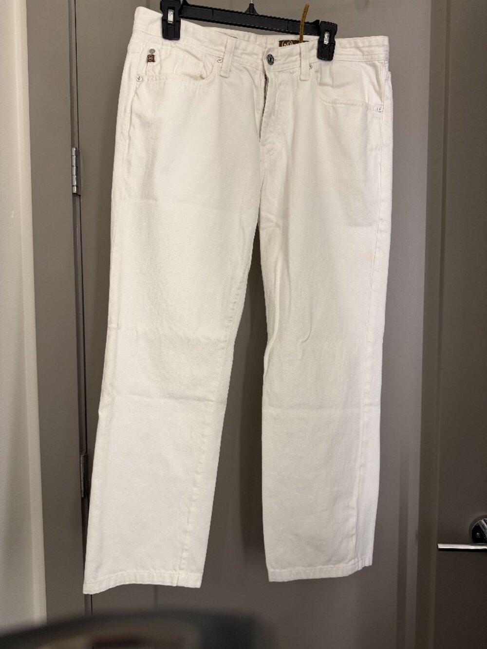 AG Jeans Men’s Classic Fit White Jeans 34x26 100% Cotton Summer Denim